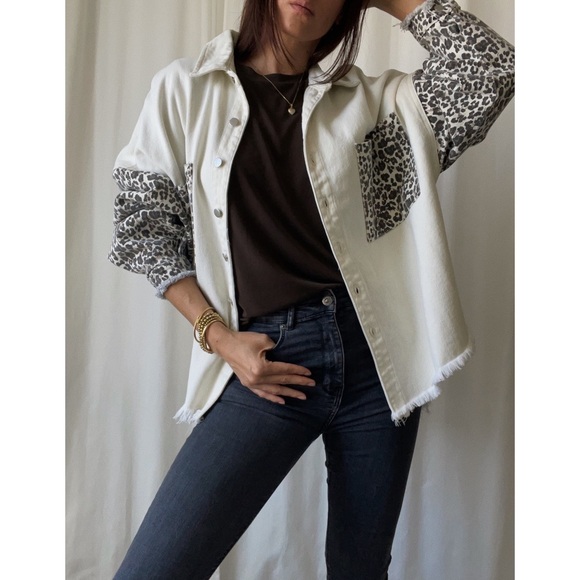 POL LIA LEOPARD JACKET — In Cream/Leopard - Picture 2 of 8